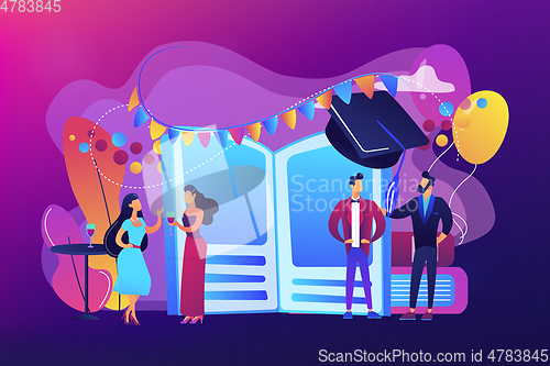 Image of Prom party concept vector illustration.