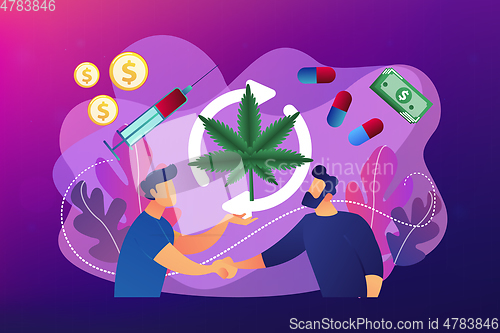 Image of Drug trafficking concept vector illustration.