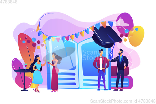 Image of Prom party concept vector illustration.