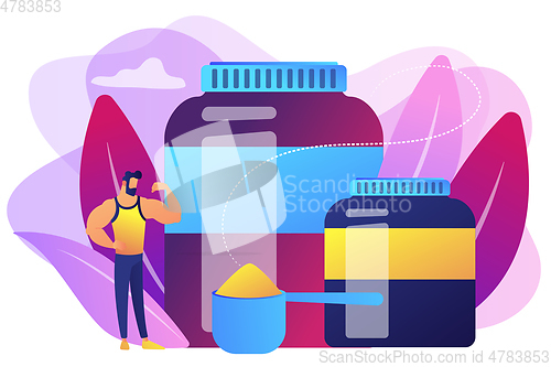 Image of Sports nutrition concept vector illustration.
