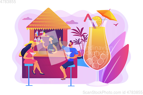 Image of Beach bar concept vector illustration.