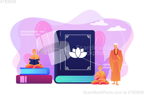 Image of Buddhism concept vector illustration.