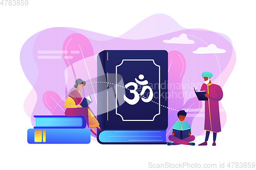 Image of Hinduism concept vector illustration.