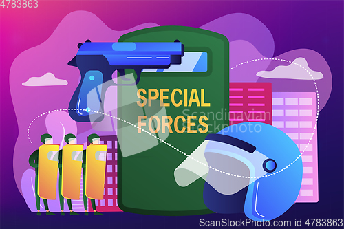 Image of Special military forces concept vector illustration.