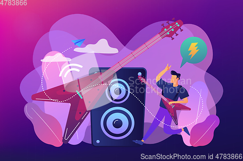 Image of Rock music concept vector illustration.