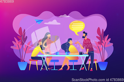 Image of Friends meeting concept vector illustration.