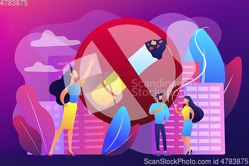 Image of Smoking cigarettes concept vector illustration.
