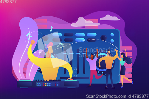 Image of Electronic music concept vector illustration.