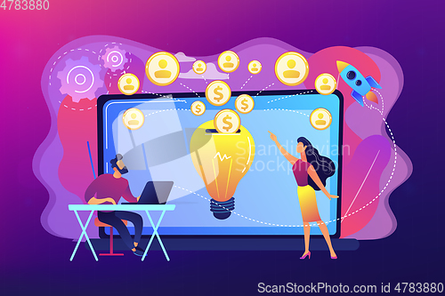 Image of Crowdfunding concept vector illustration.