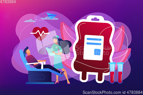 Image of Blood donation concept vector illustration.