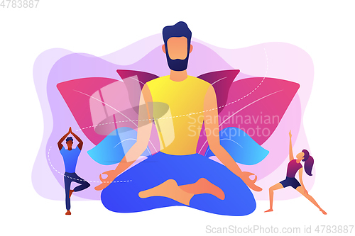 Image of Yoga school concept vector illustration.