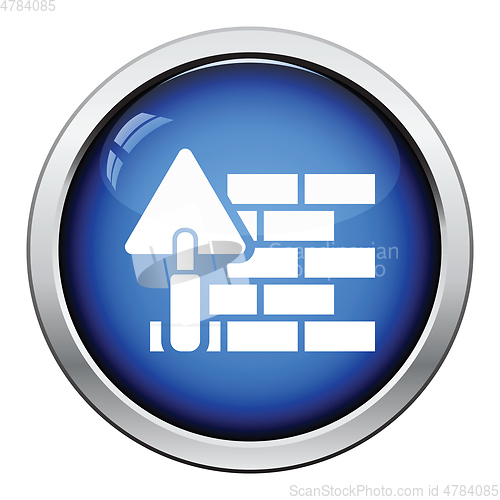 Image of Icon of brick wall with trowel