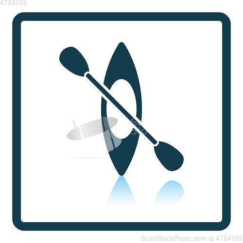 Image of Kayak and paddle icon