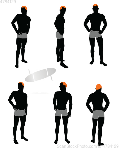 Image of Set of men silhouette