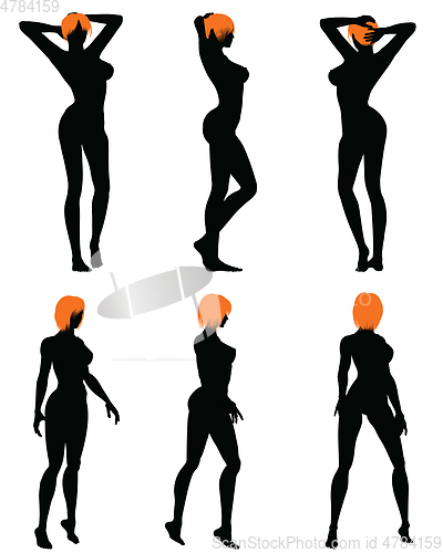 Image of Naked sexy girls silhouette set