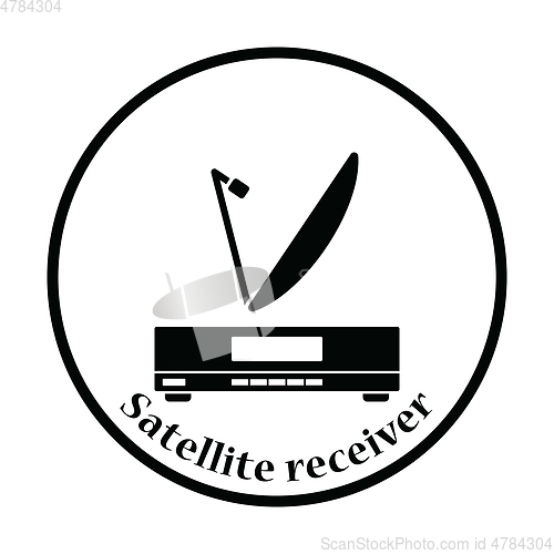 Image of Satellite receiver with antenna icon