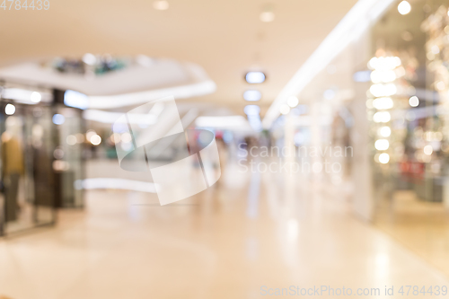 Image of Shopping mall abstract defocused blurred background