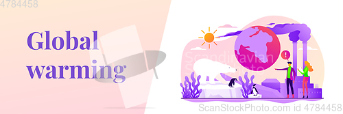 Image of Global warming web banner concept.