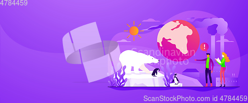 Image of Global warming web banner concept.