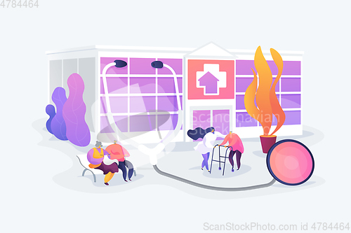 Image of Nursing home concept vector illustration