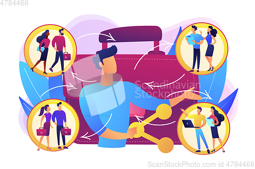 Image of Employee sharing concept vector illustration