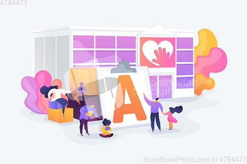 Image of Autism center concept vector illustration