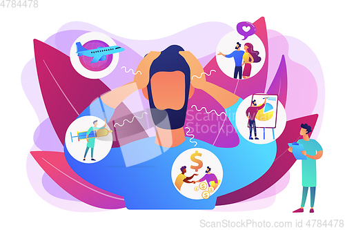 Image of Anxiety concept vector illustration