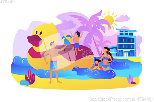 Image of Family vacation concept vector illustration