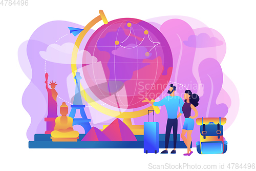 Image of Traveling the world concept vector illustration