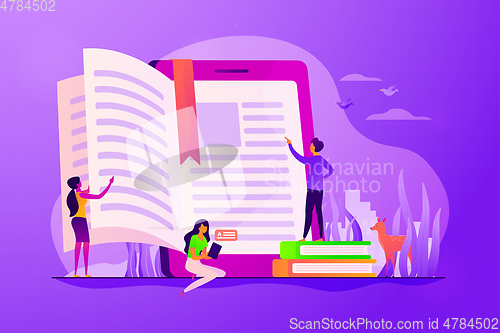 Image of Ebook concept vector illustration