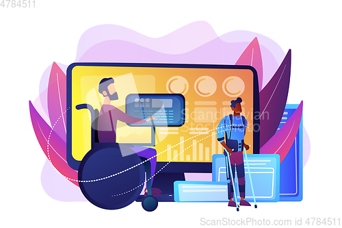 Image of Assistive technology concept vector illustration