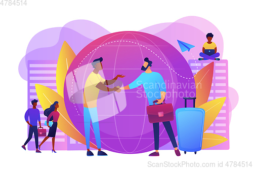 Image of Expat work concept vector illustration