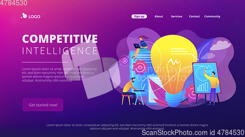 Image of Competitive intelligence concept landing page.