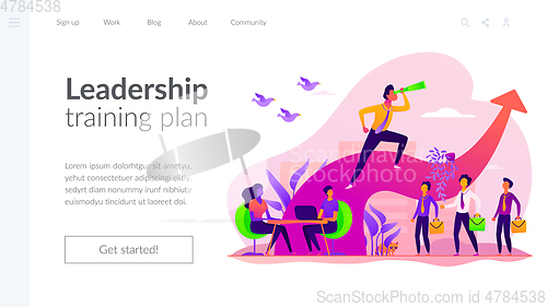 Image of Leadership landing page template.