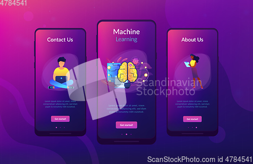 Image of Artificial intelligence app interface template.