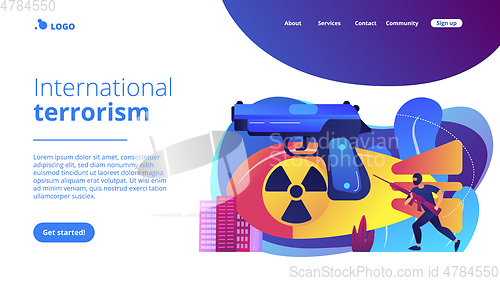 Image of International terrorism concept landing page.