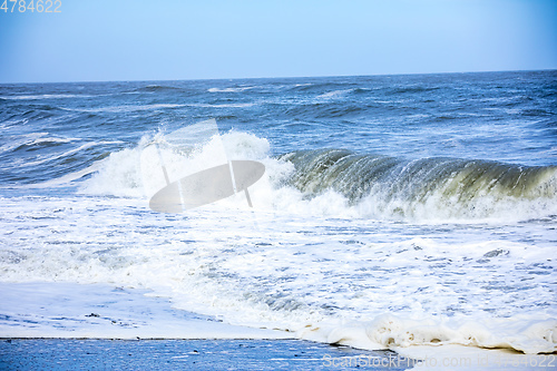 Image of stormy ocean scenery background