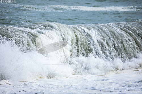 Image of stormy ocean scenery background