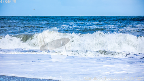 Image of stormy ocean scenery background