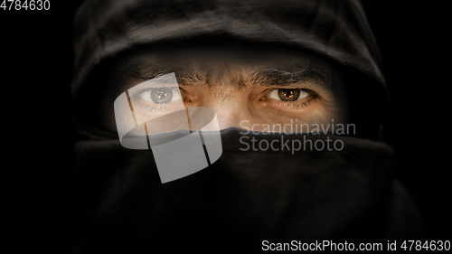 Image of arabic male eyes portrait