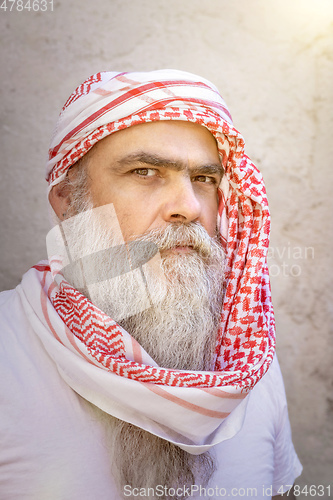 Image of traditional arab man portrait