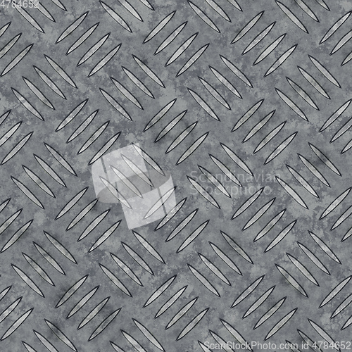 Image of a seamless diamond metal plate texture