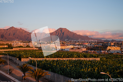 Image of view on volcanic heels