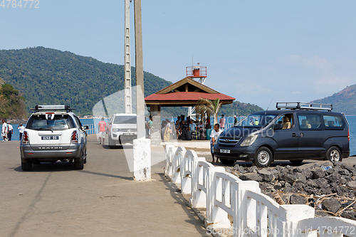 Image of Malagasy peoples waiting for boat in Nosy Be, Madagascar