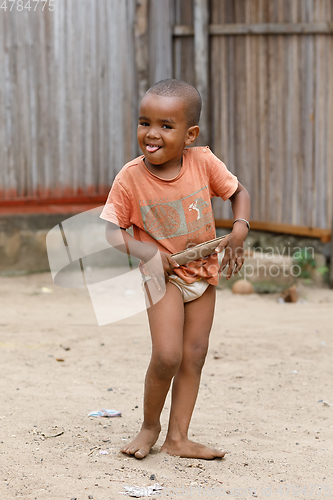 Image of Malagasy young boy in street of Nosy Be, Madagascar