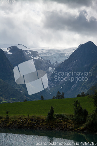 Image of Lake near Briksdalsbreen, Sogn og Fjordane, Norway