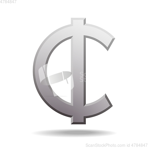 Image of Ghana Cedi sign icon. Money symbol.