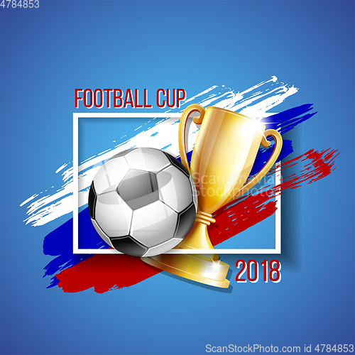 Image of football 2018 world championship cup background