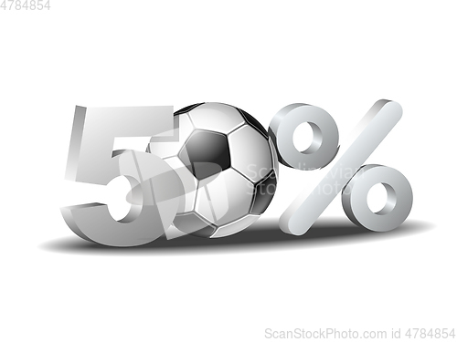 Image of Fifty percent discount icon