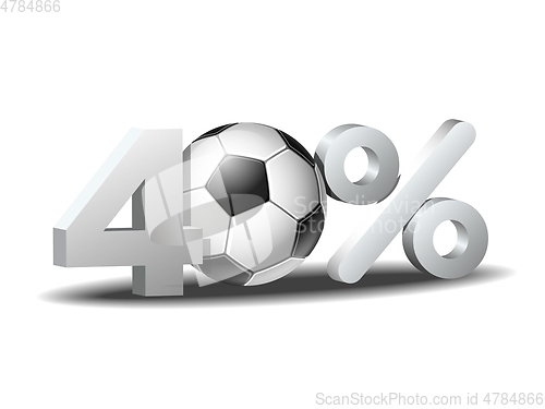 Image of Forty percent discount icon